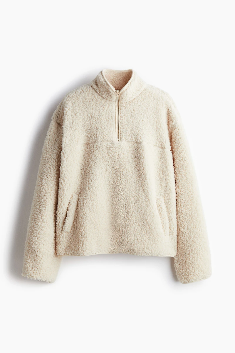 Half-Zip Teddy Fleece Sweatshirt