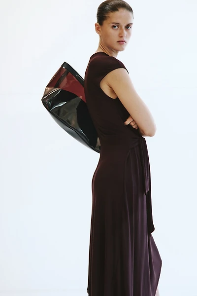 Asymmetric Tie-Detail Dress
