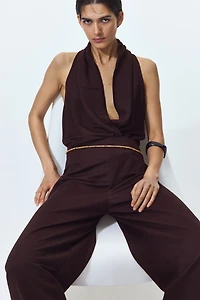 Wide-Leg Pull-On Pants