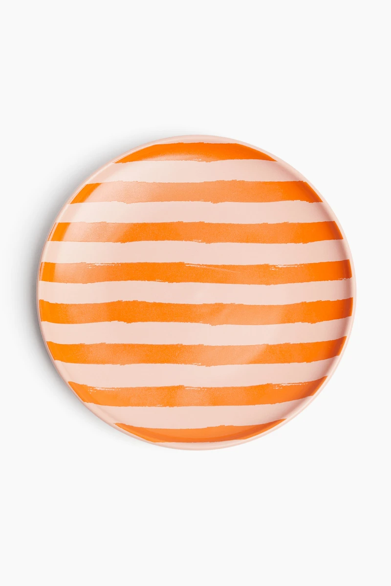 Striped Porcelain Appetizer Plate