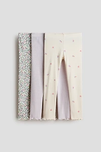 3-pack Ribbed Cotton Leggings