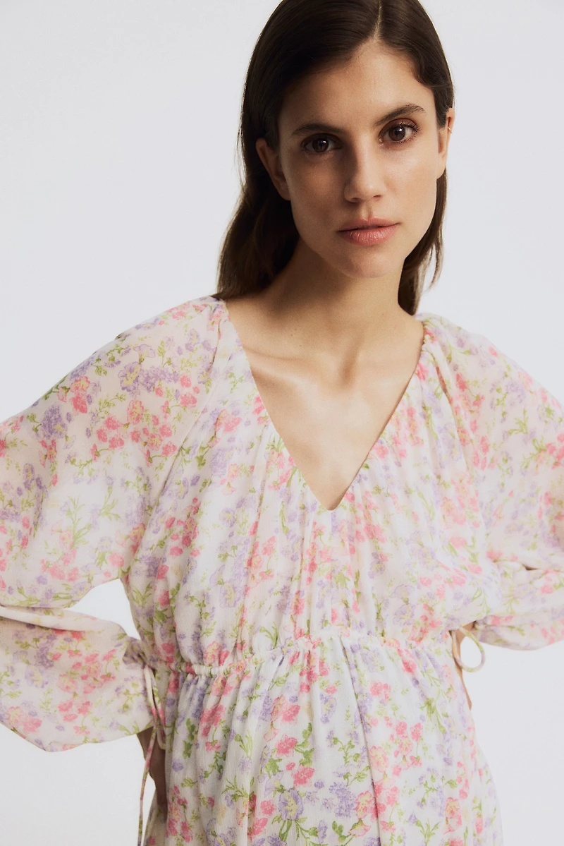 MAMA Balloon-Sleeved Maxi Dress