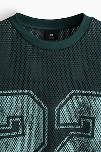 Oversized Printed Mesh T-Shirt