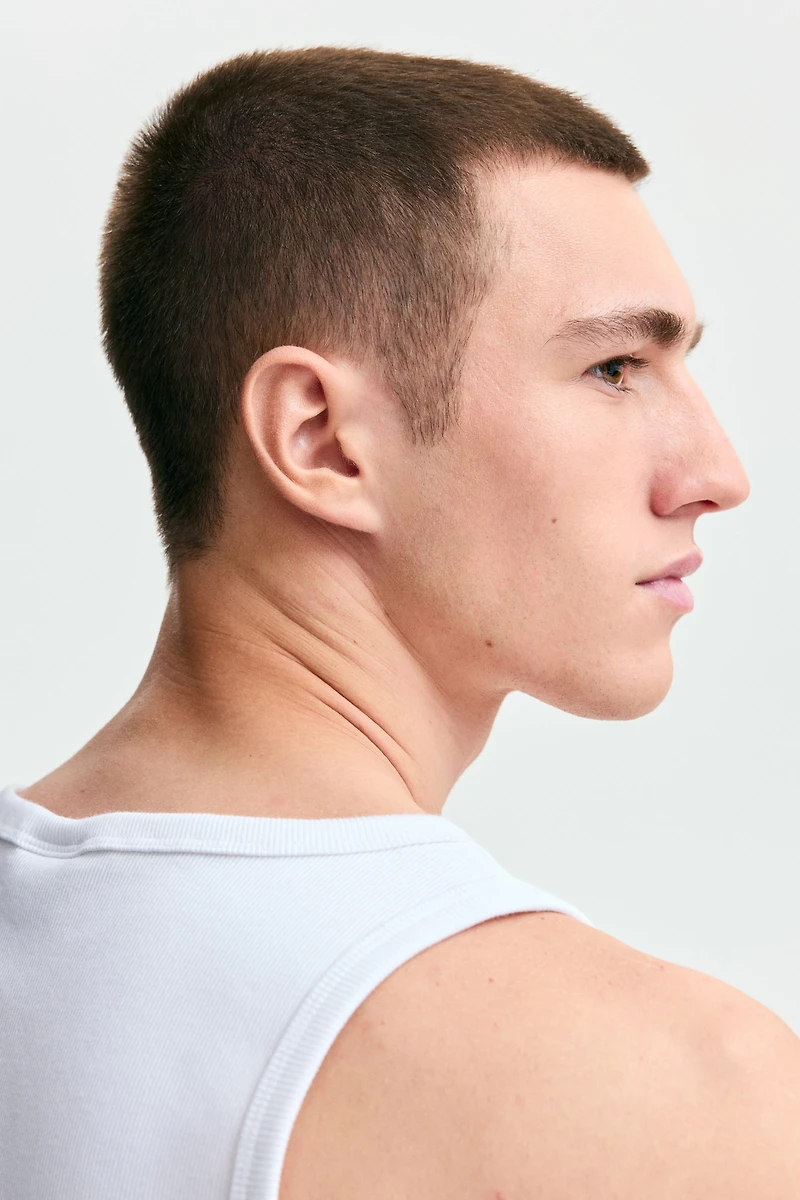 Slim-Fit Ribbed Tank Top