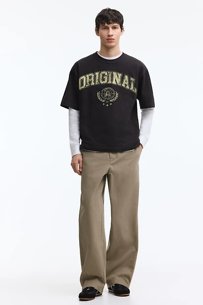 Pantalon à coutures tournantes décontracté