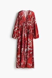 Balloon-Sleeved Tunic Dress