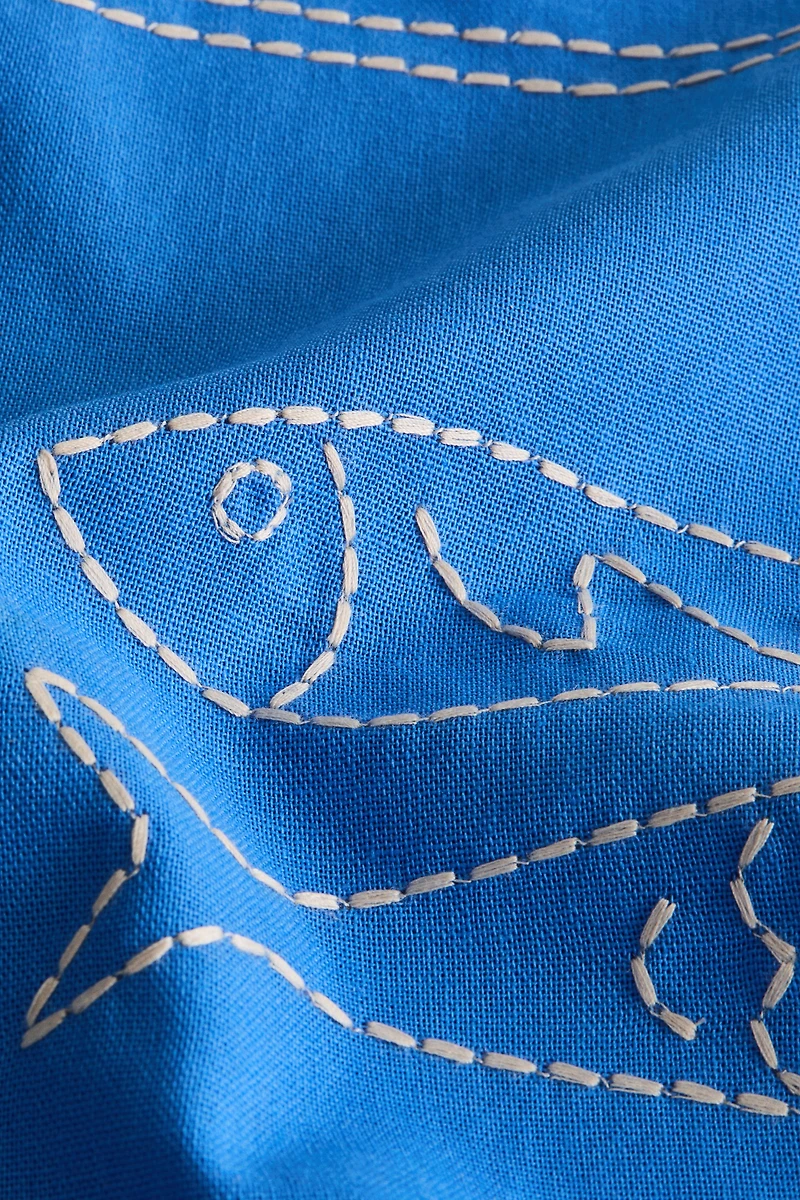 Embroidered-Motif Cushion Cover