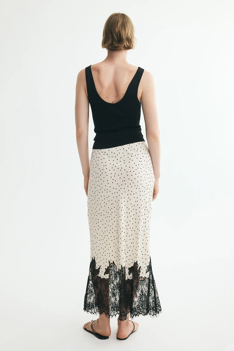 Lace-Trimmed Skirt