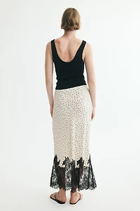 Lace-Trimmed Skirt