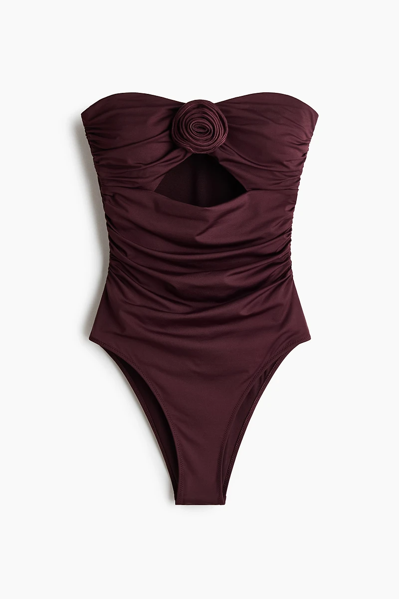 Padded-Cup Bandeau Swimsuit