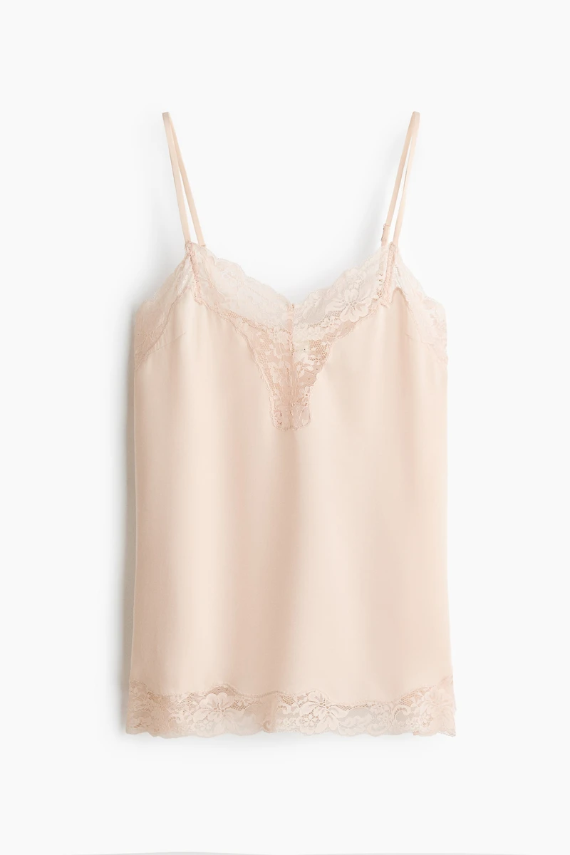 Lace-Trimmed Camisole Top