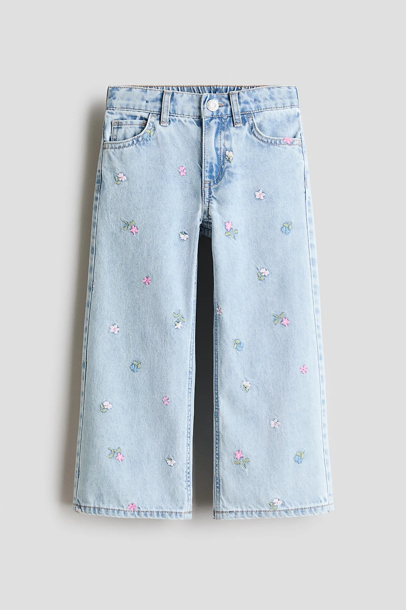 Jean à jambes larges avec motifs