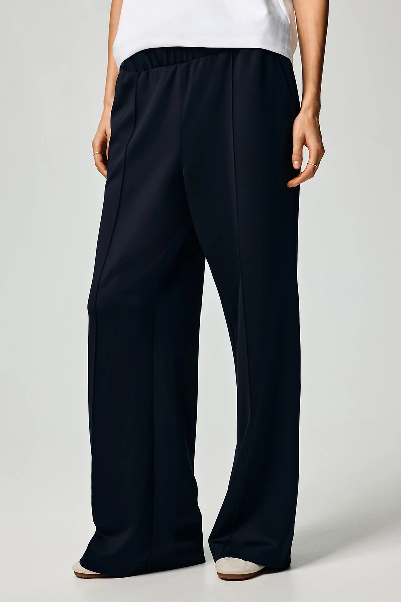 Crease-Front Pull-On Pants