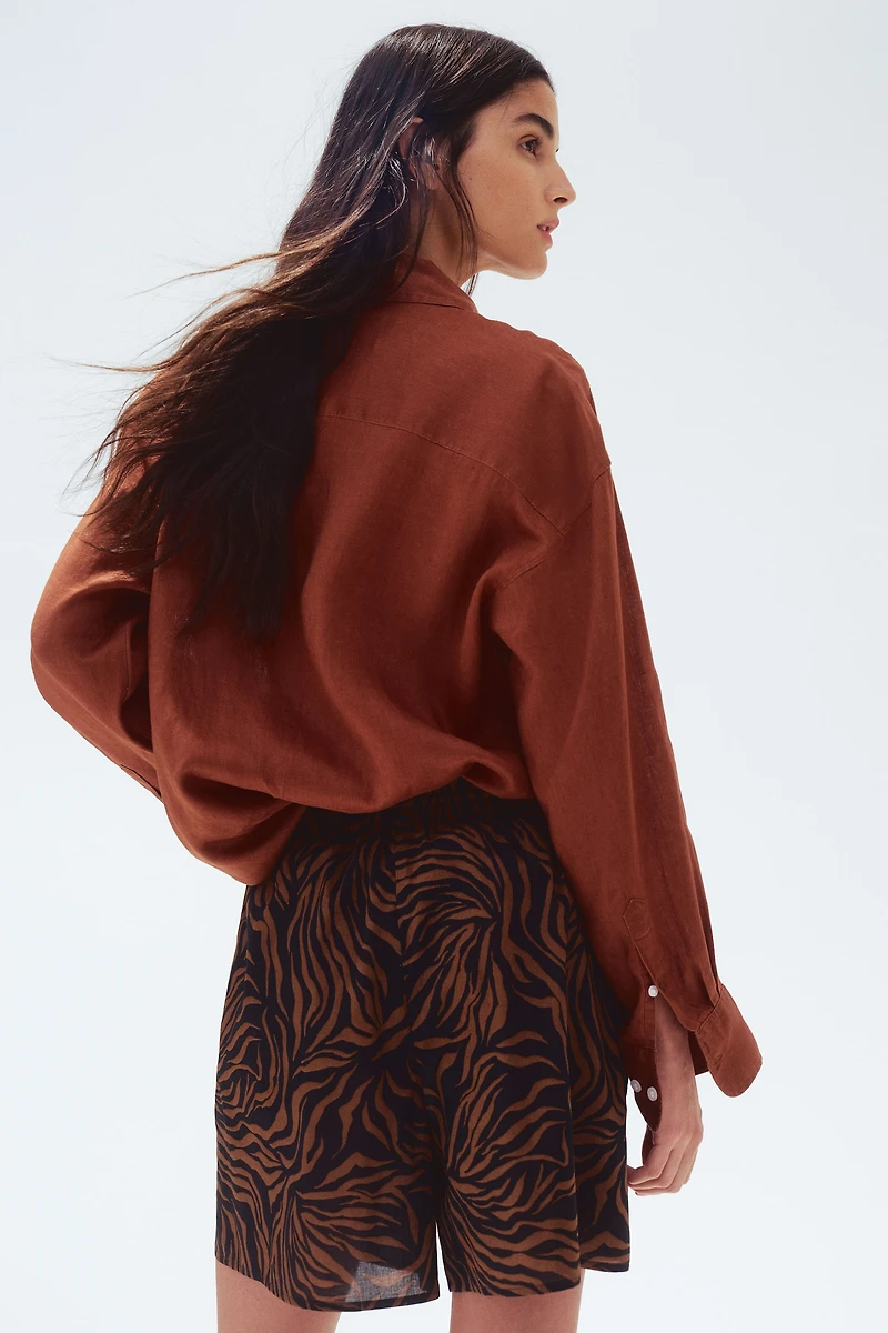 Printed Drawstring Shorts