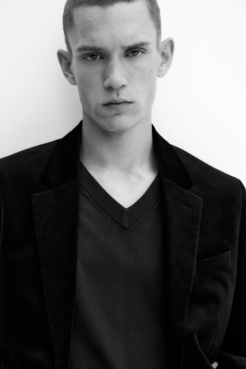 Veste classique à fermeture droite en velours