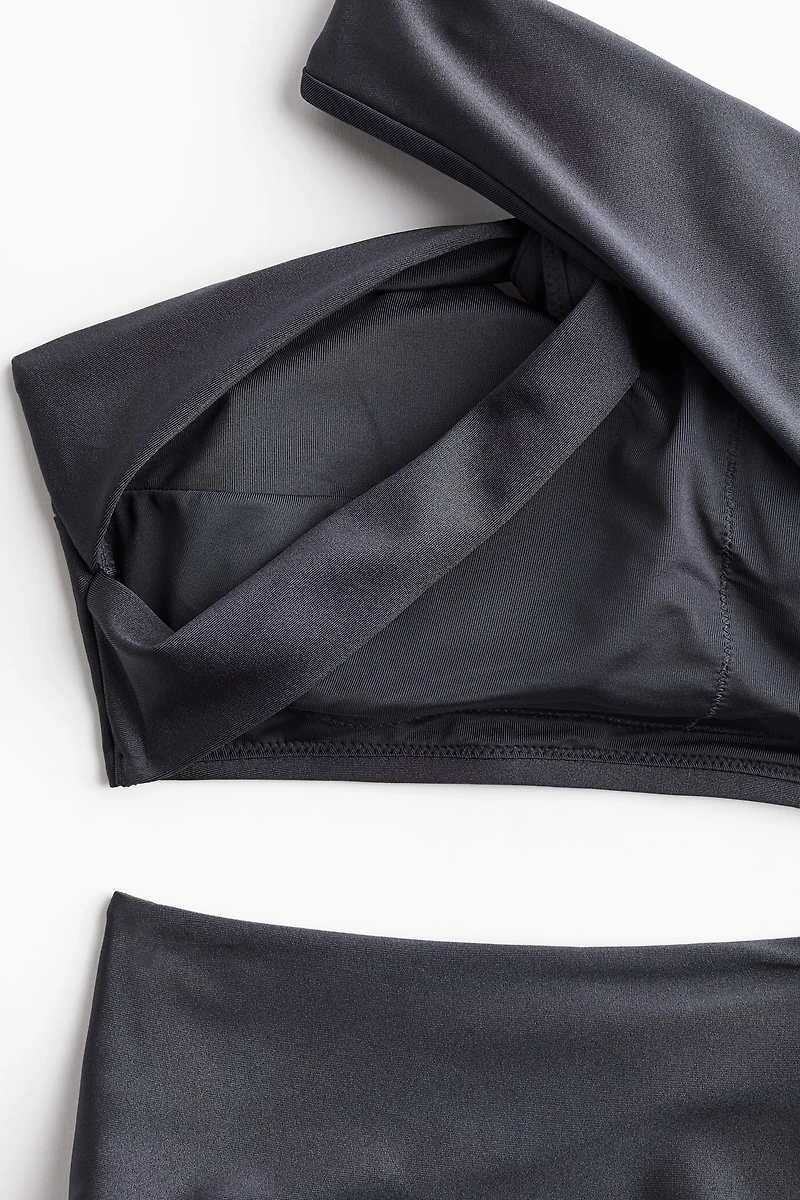 Padded-Cup High-Leg Swimsuit