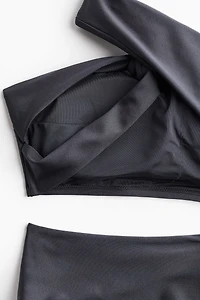 Padded-Cup High-Leg Swimsuit