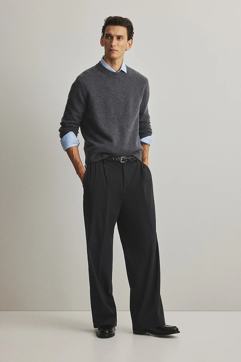 Regular-Fit Fine-knit Wool Sweater