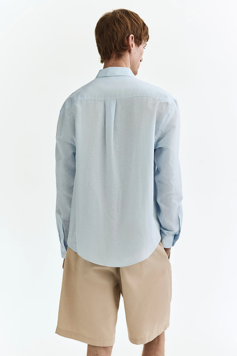 Relaxed-Fit Linen-Blend Shirt