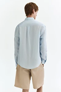 Relaxed-Fit Linen-Blend Shirt