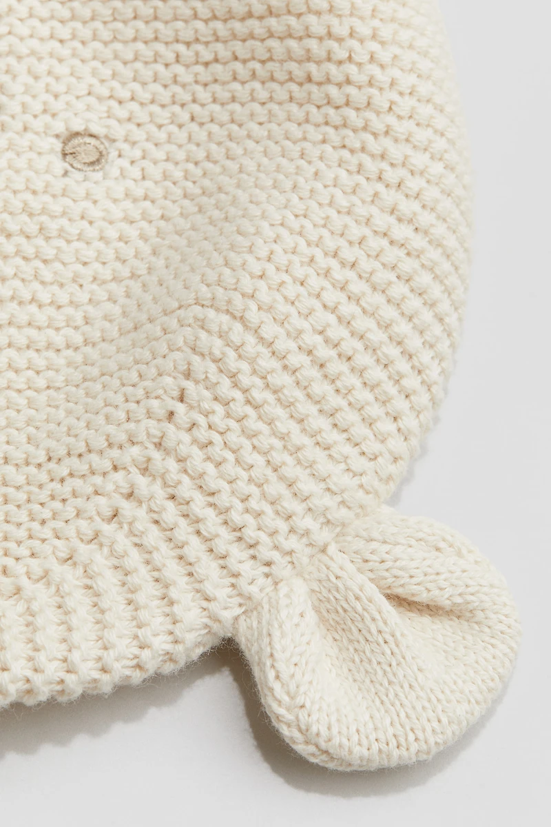 Knit Beanie with Chin Strap