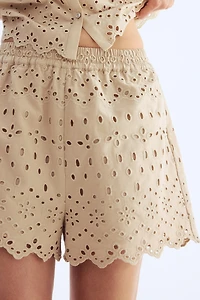 Eyelet-Embroidered Shorts