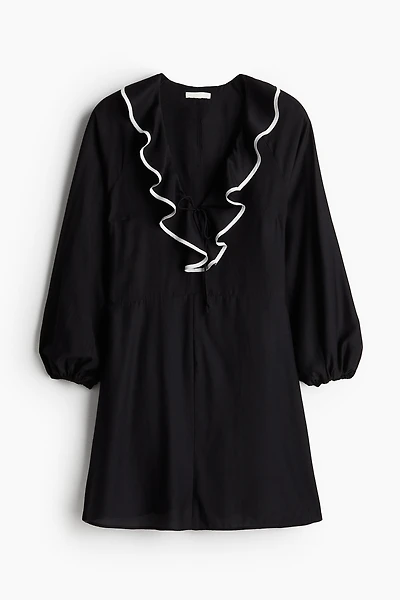 Flounce-Trimmed Dress