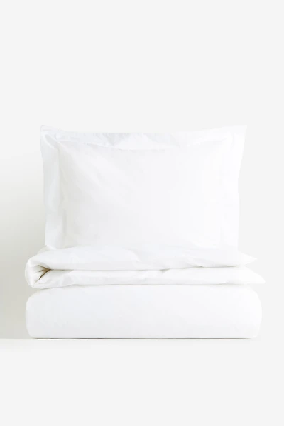 Enveloppe de couette lit simple en percale coton