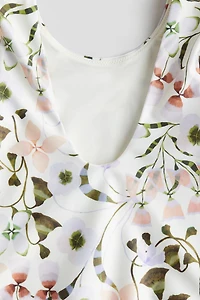 Puff-Sleeved Swimsuit