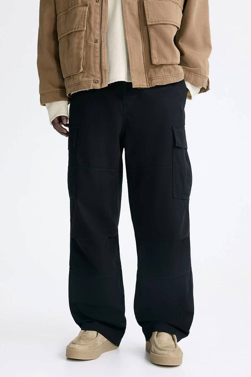 Relaxed-Fit Cotton Cargo Pants