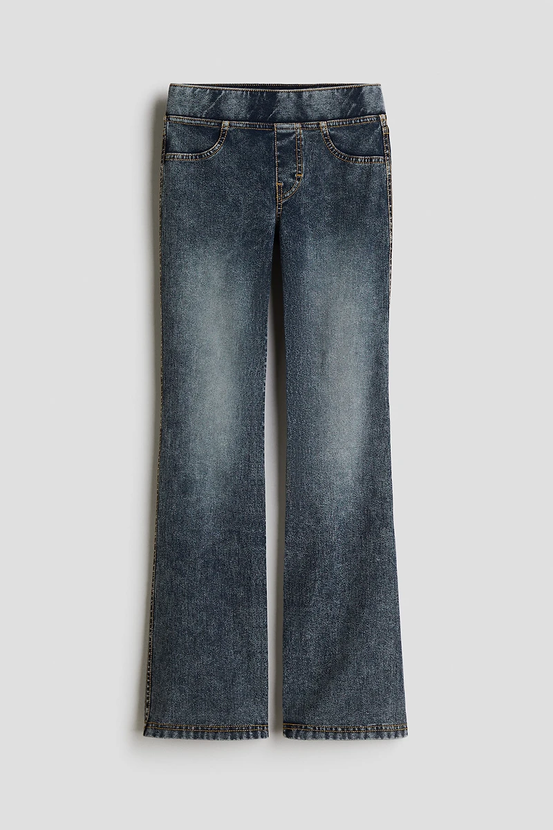 Denim-Look Flared Jeggings