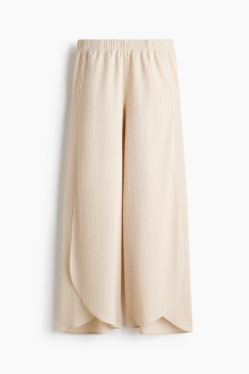 Wide Wrap-Detail Pants