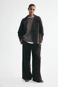 Short Tie-Belt Trench Coat