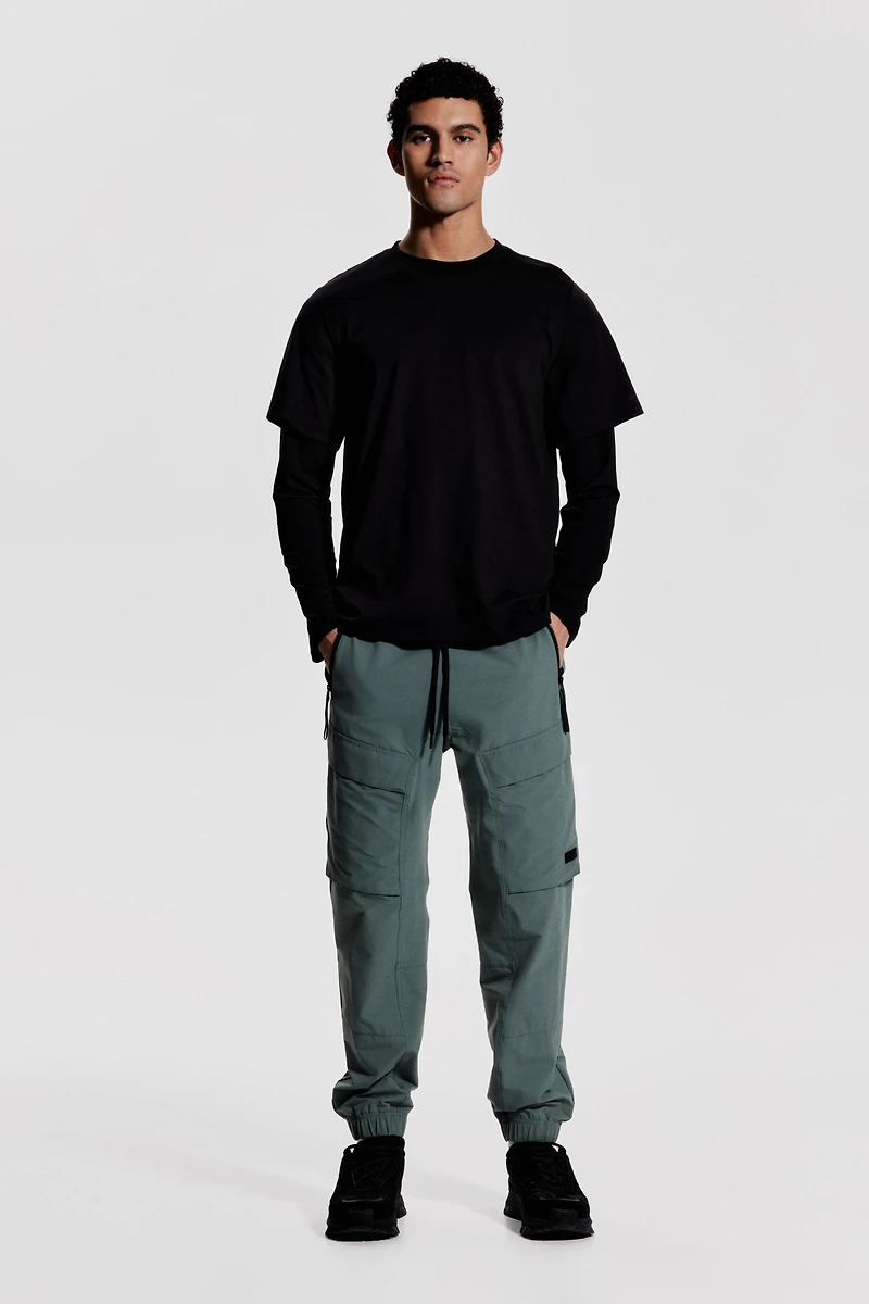 Regular Fit Sports Cargo Joggers