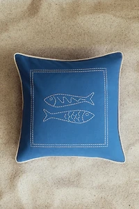 Embroidered-Motif Cushion Cover