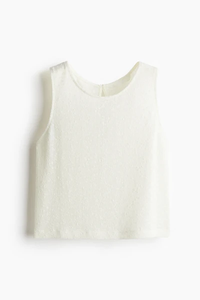 Textured-Knit Tank Top