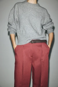 Wide-Leg Pants with Belt