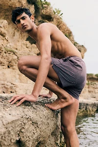 Seersucker Swim Shorts