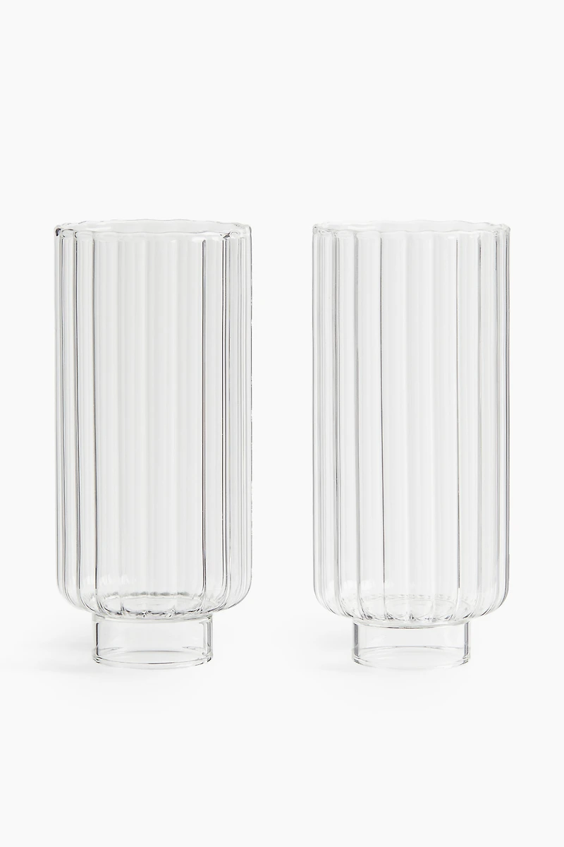 2-Pack Fluted Highball Glasses