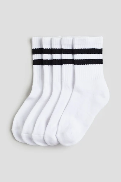 Lot de 5 paires chaussettes côtelées