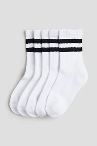 Lot de 5 paires chaussettes côtelées