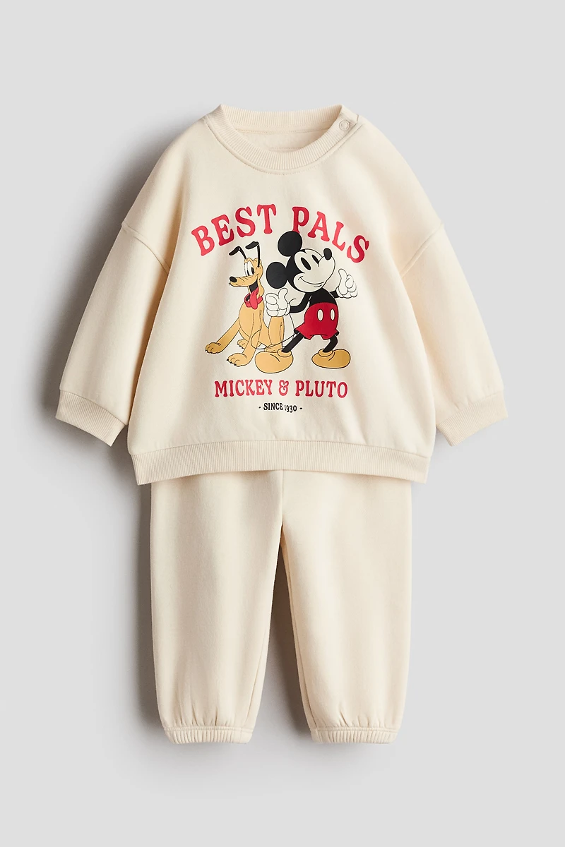 Ensemble 2 pièces en molleton imprimé