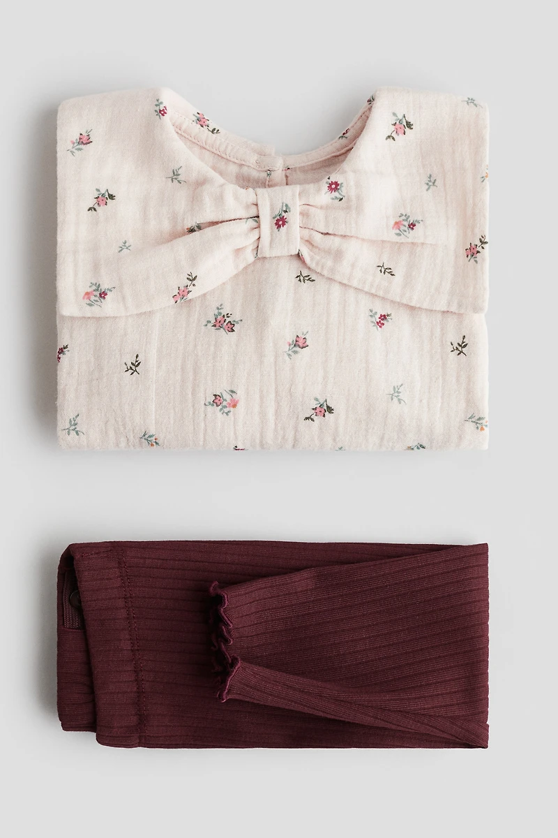 2-piece Blouse and Leggings Set