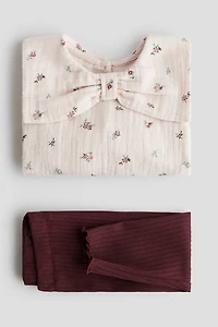 2-piece Blouse and Leggings Set