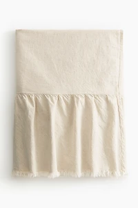 Raw-Edge Linen-Blend Bedspread
