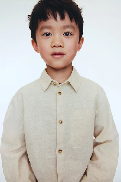 Chemise en lin mélangé