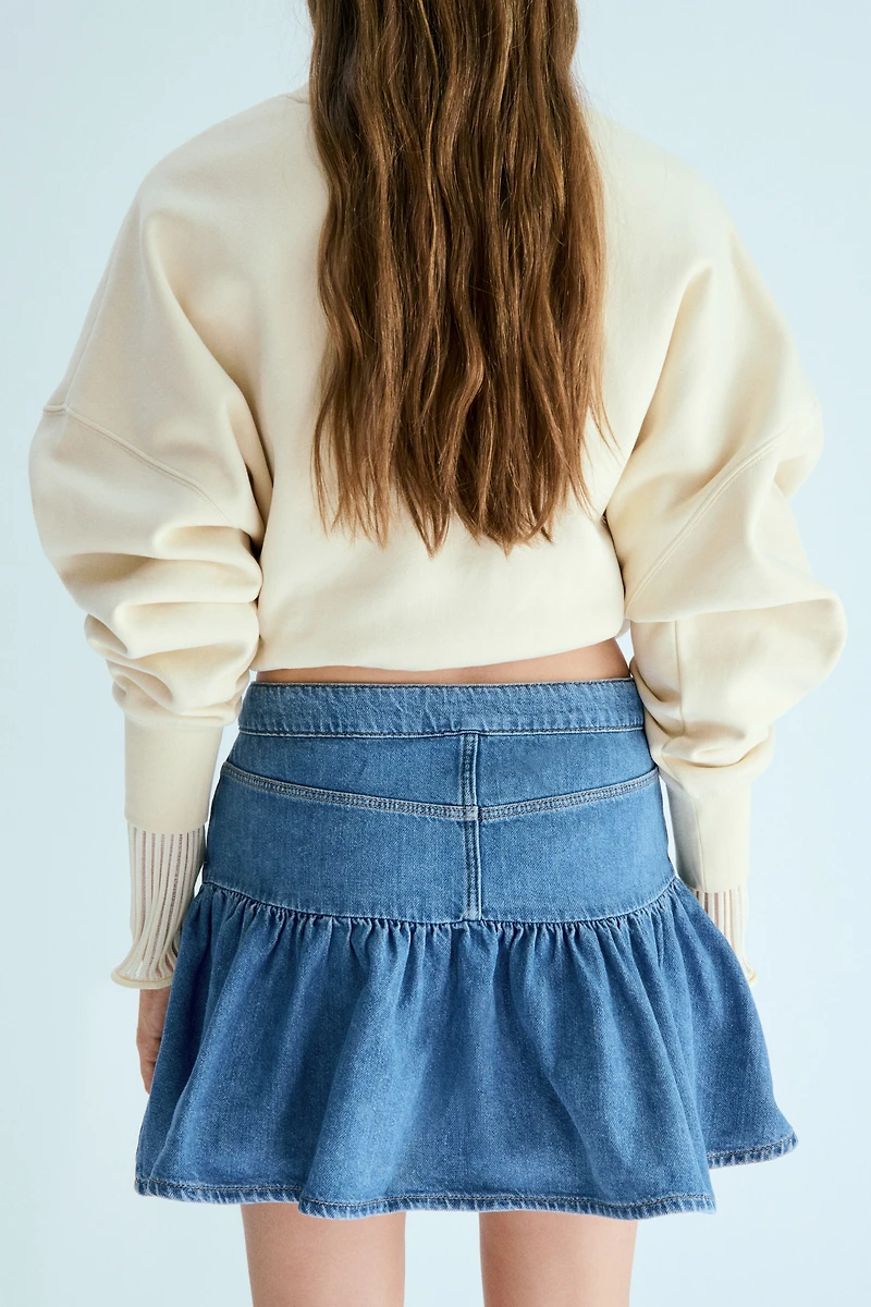 Jupe évasée en denim