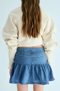 Jupe évasée en denim