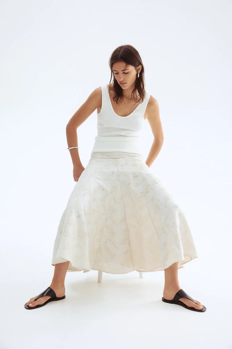Jacquard-Weave Skirt