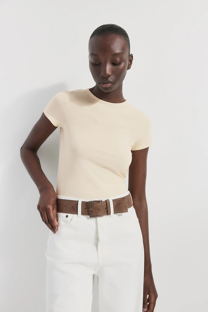 Fitted Viscose T-Shirt